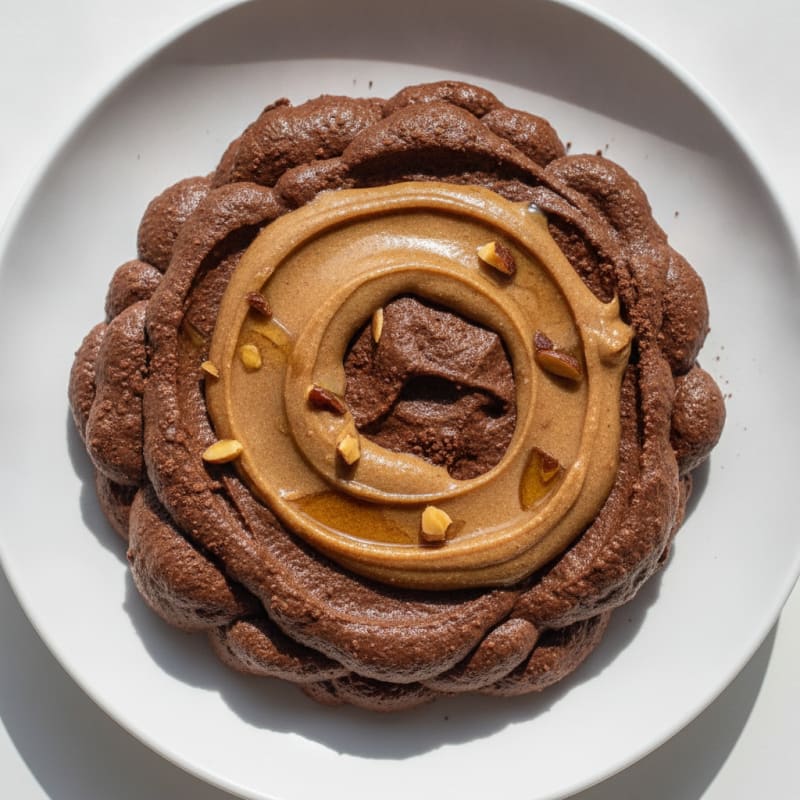 Silky Chocolate Protein Mousse with Almond Butter Swirl