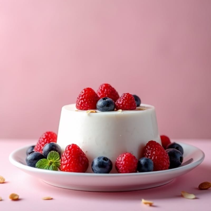 Silky Greek Yogurt Protein Mousse with Mixed Berries