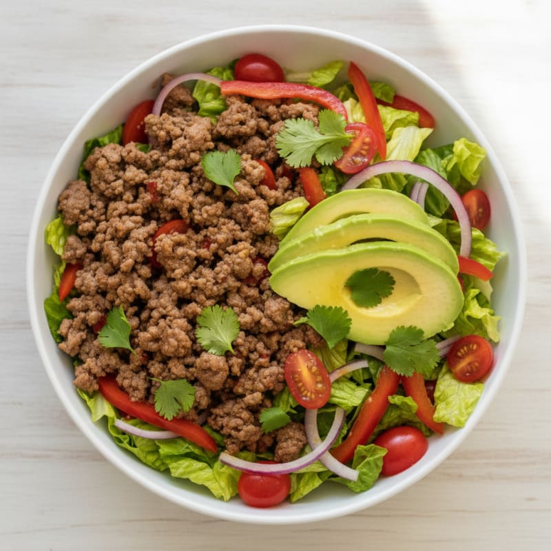 Ground Beef Taco Salad Bowl