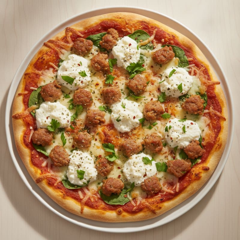 Chicken Sausage and Ricotta Pizza