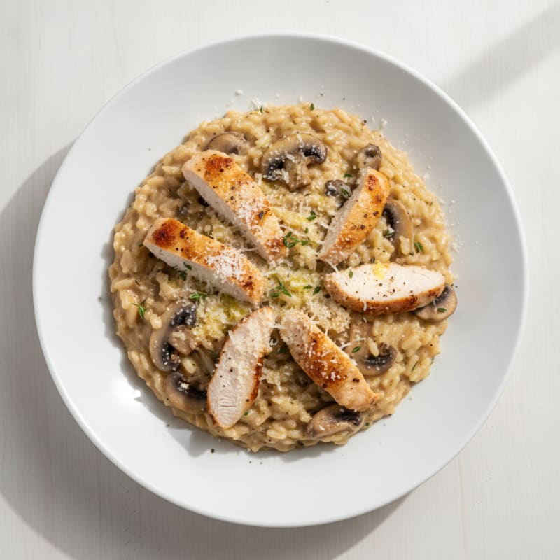 Creamy Mushroom Risotto with Parmesan