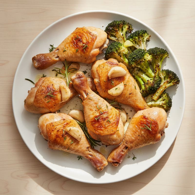 Garlic-Roasted Chicken Legs with Herbs