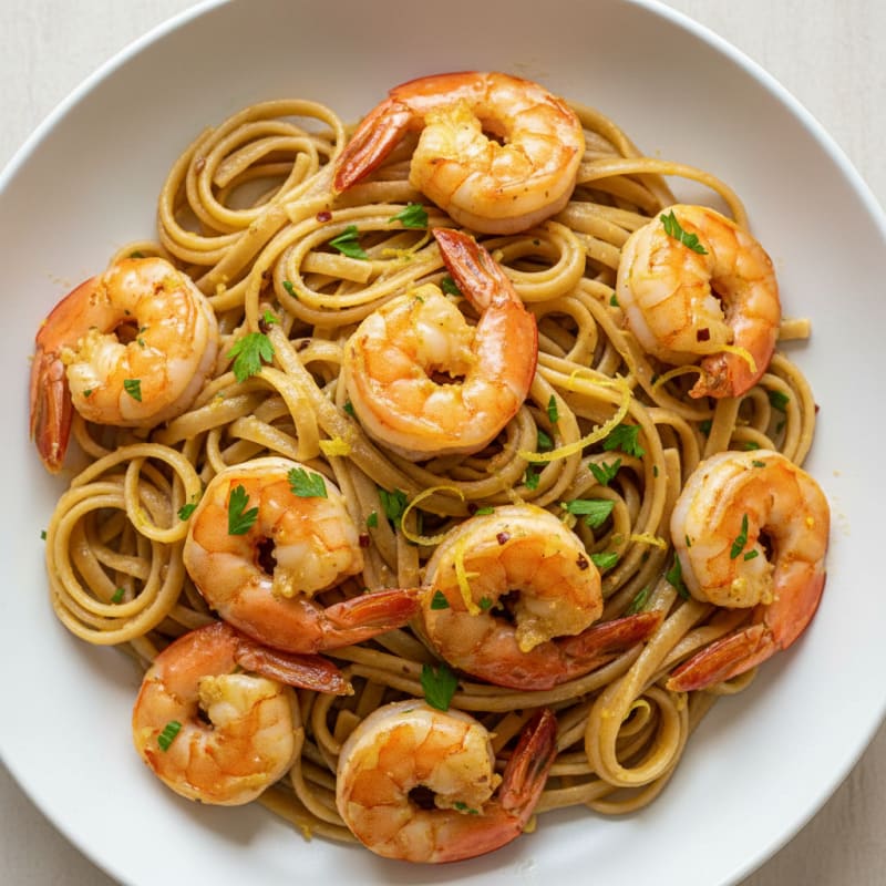 Garlic Butter Shrimp Scampi Pasta