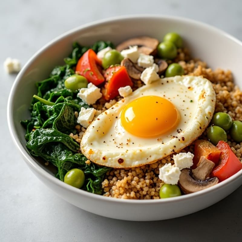 Protein-Packed Veggie and Egg White Scramble Bowl