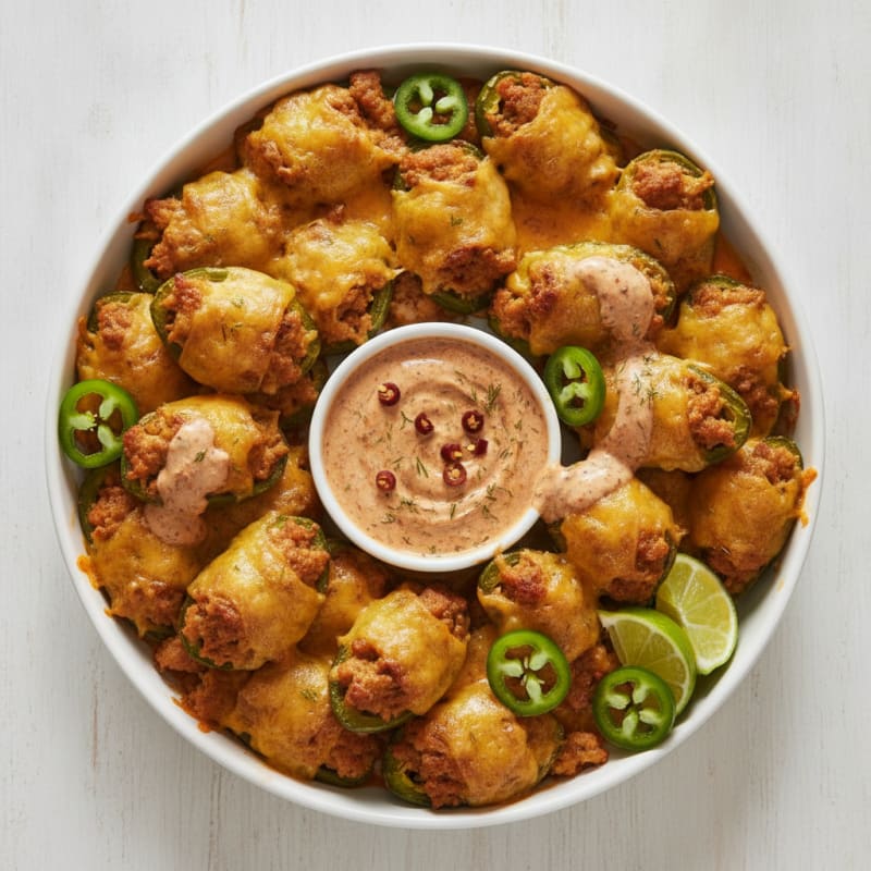 Baked Jalapeño Poppers with Chipotle Ranch