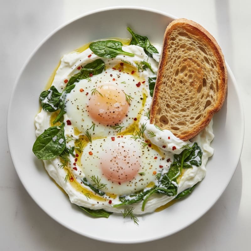 Baked Eggs with Greek Yogurt