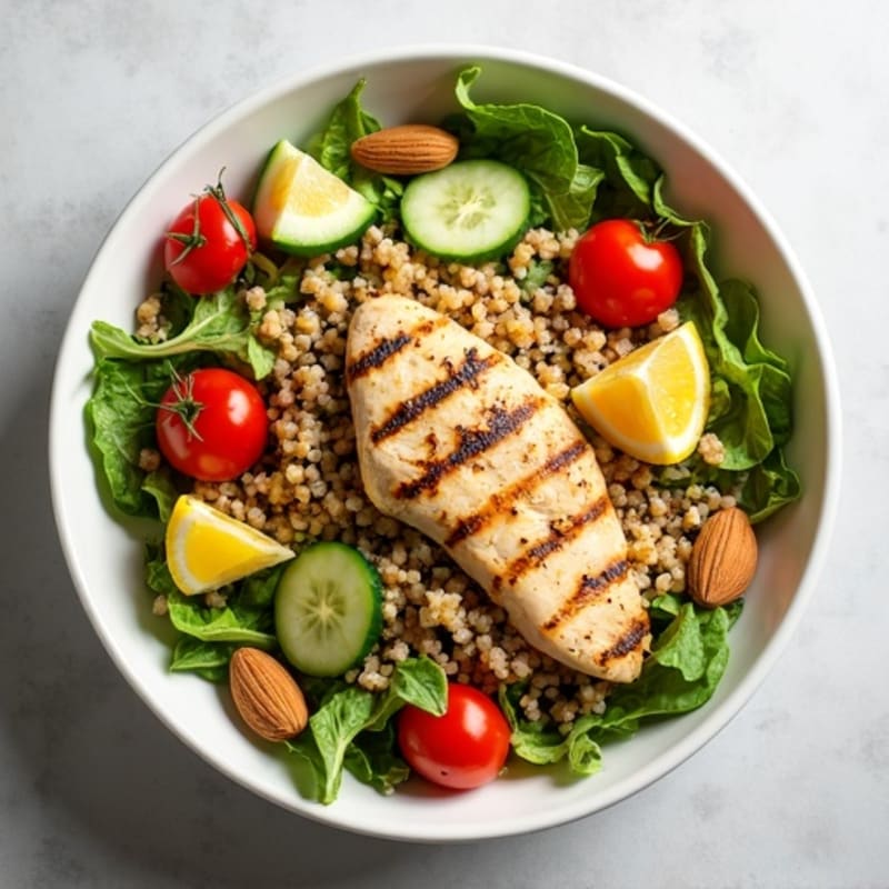 Grilled Chicken and Quinoa Salad with Lemon Vinaigrette