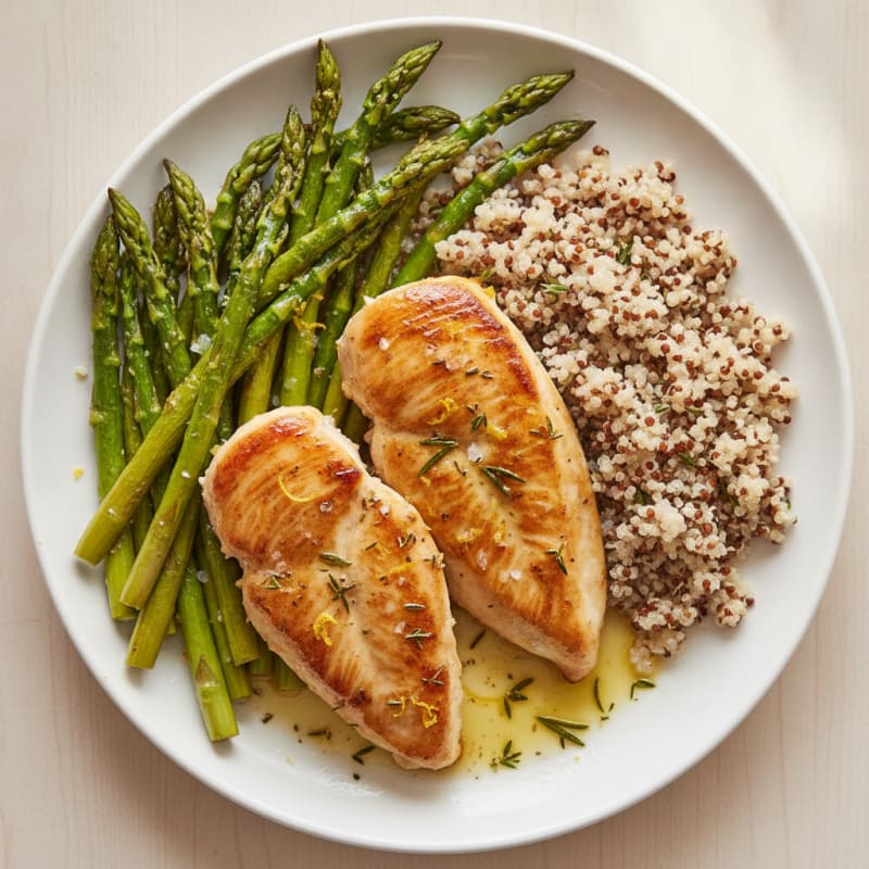 Lemon Herb Chicken with Roasted Asparagus