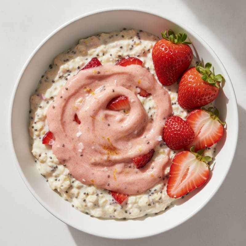Strawberry Shortcake Overnight Oats