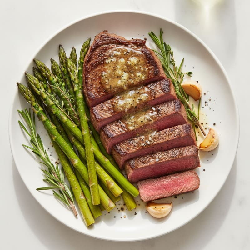 Pan-Seared Steak with Garlic Herb Butter