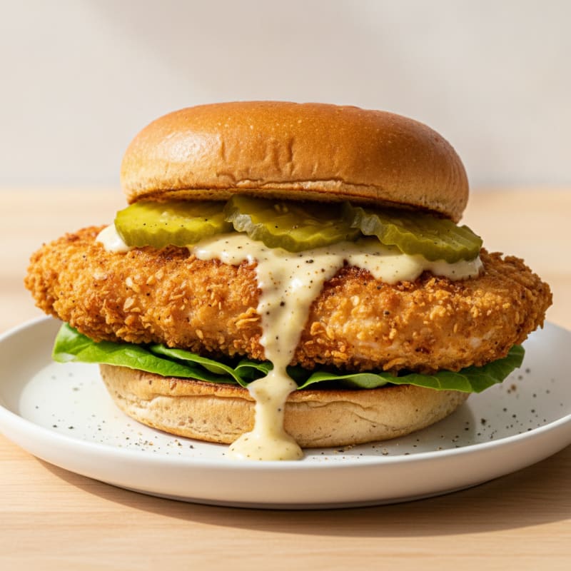 Buttermilk Fried Chicken Sandwich with Pickles