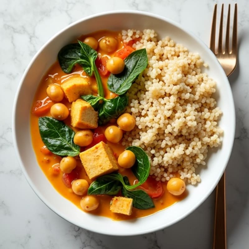 Creamy Coconut Chickpea and Spinach Curry
