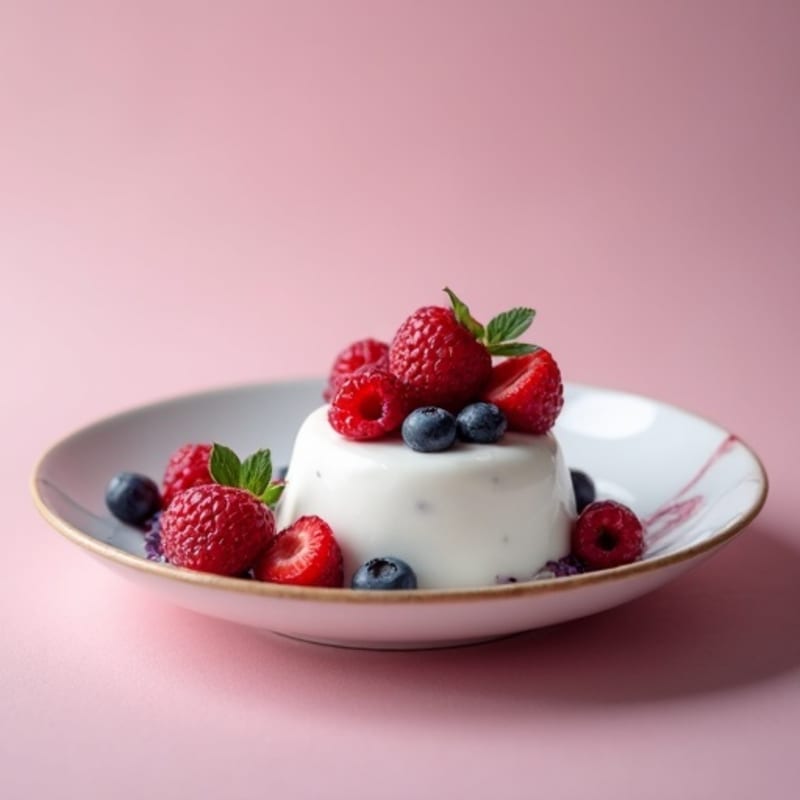 Silky Greek Yogurt Protein Mousse with Mixed Berries