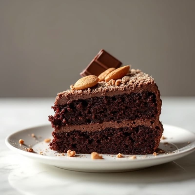 Protein-Rich Dark Chocolate Almond Flour Cake