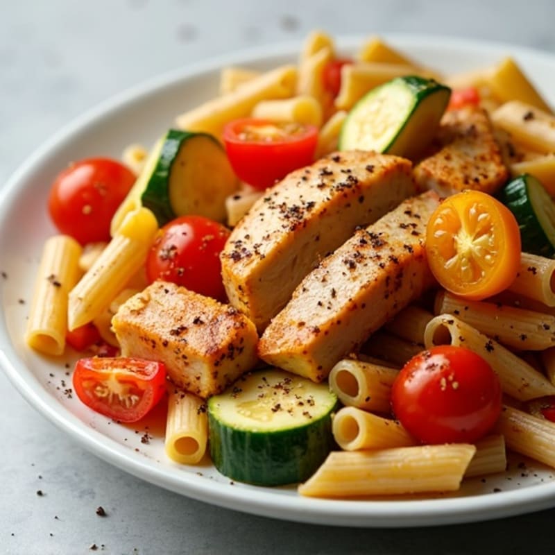 Spicy Cajun Chicken Pasta with Fresh Vegetables