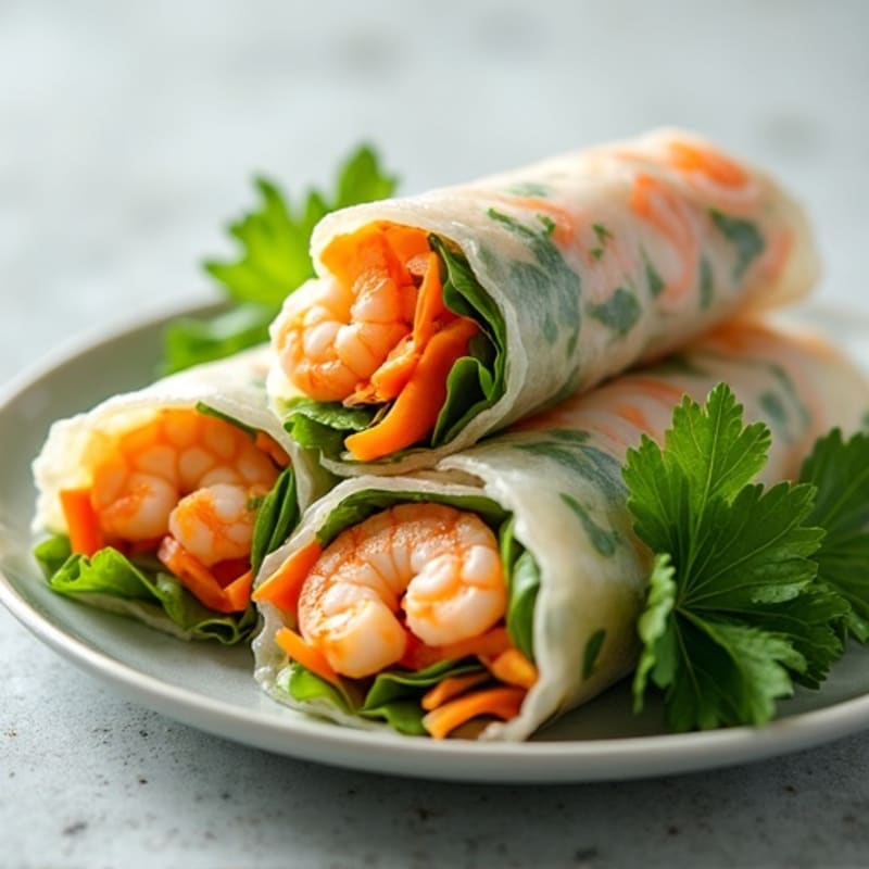Fresh Shrimp and Herb Rice Paper Rolls