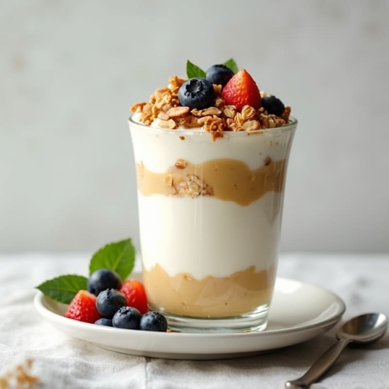 Vanilla Protein Yogurt Parfait with Almonds