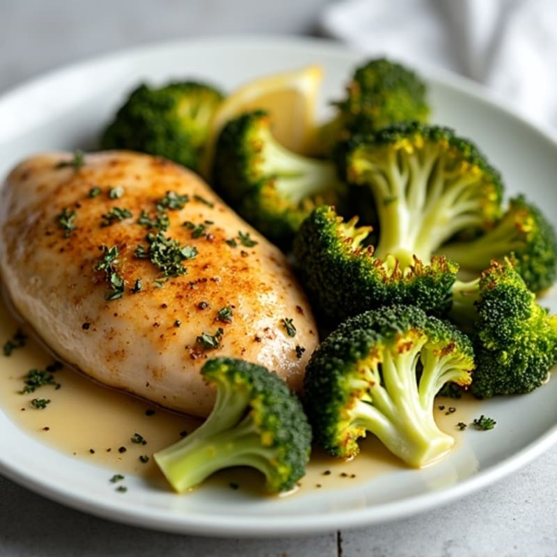 Sheet Pan Lemon Garlic Chicken with Crispy Roasted Broccoli