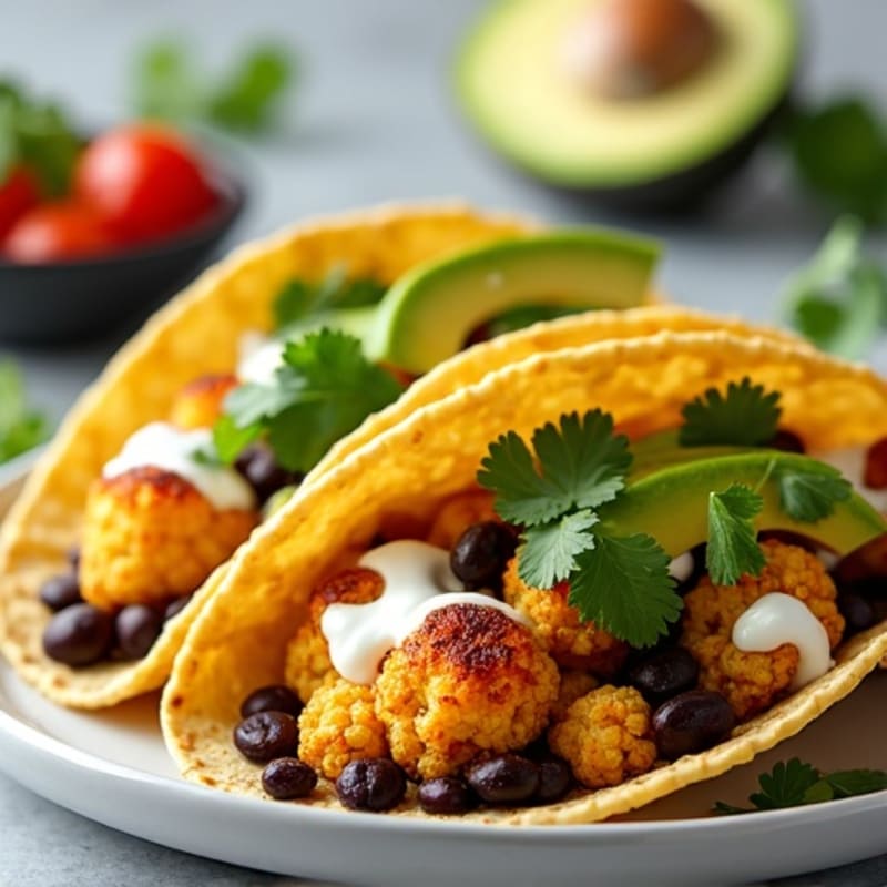 Crispy Roasted Cauliflower Street Tacos