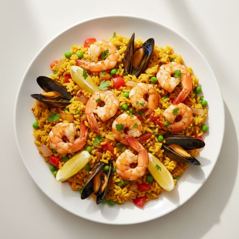 Golden Saffron Seafood Paella