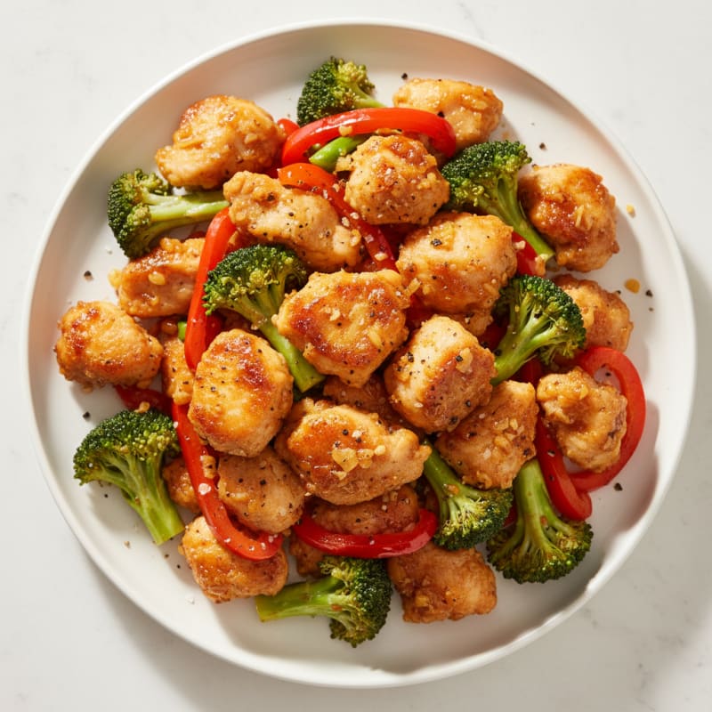 Crispy Honey-Garlic Chicken Stir-Fry