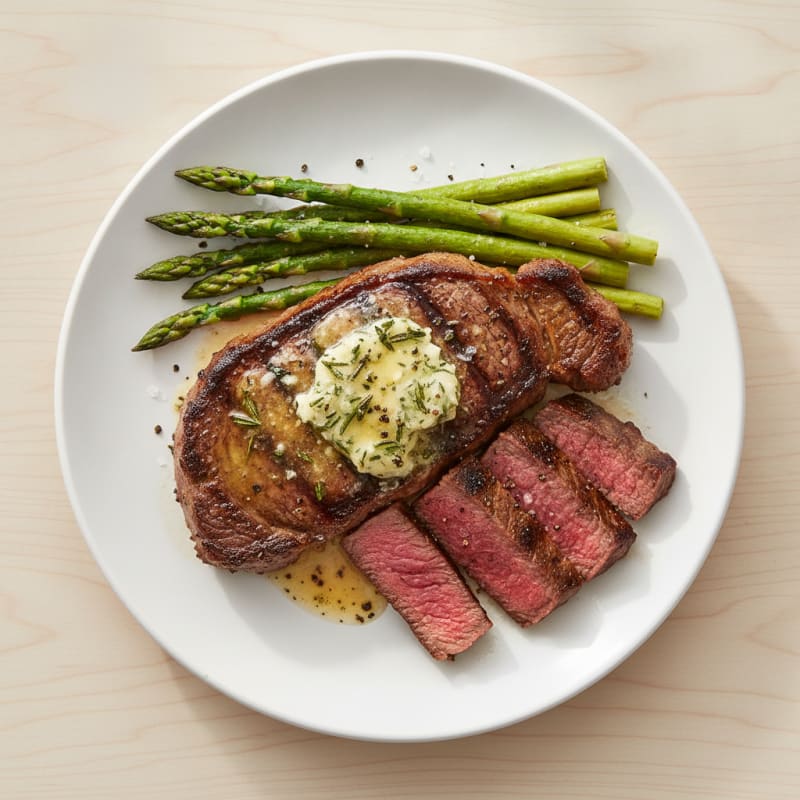 Pan-Seared Steak with Garlic Herb Butter