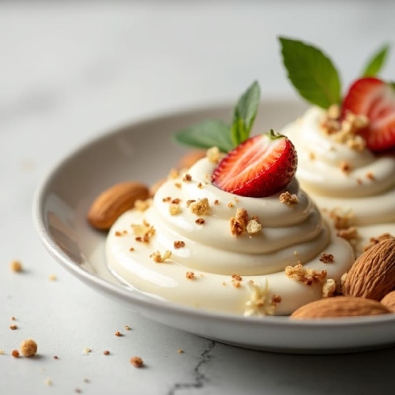 Creamy Greek Yogurt Protein Pudding with Almonds