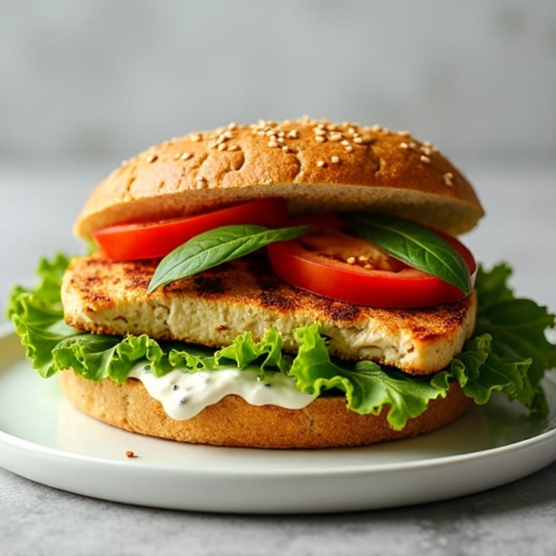 Grilled Chicken with Creamy Pesto Sandwich