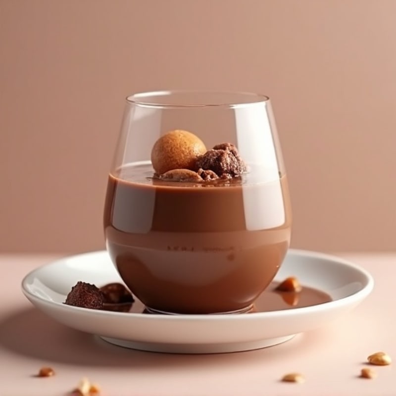 Silky Chocolate Protein Pudding with Almond Butter