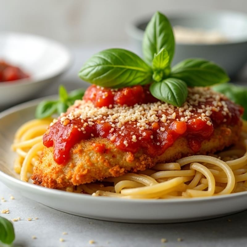 Crispy Baked Chicken Parm with Fresh Marinara