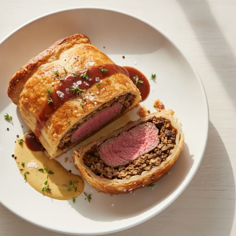 Classic Beef Wellington with Mushroom Duxelles