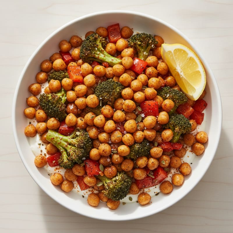 Roasted Vegetable and Chickpea Bowl