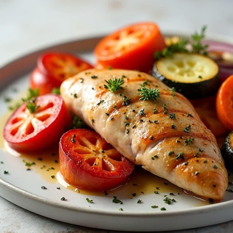 Herb-Roasted Chicken with Crispy Roasted Vegetables