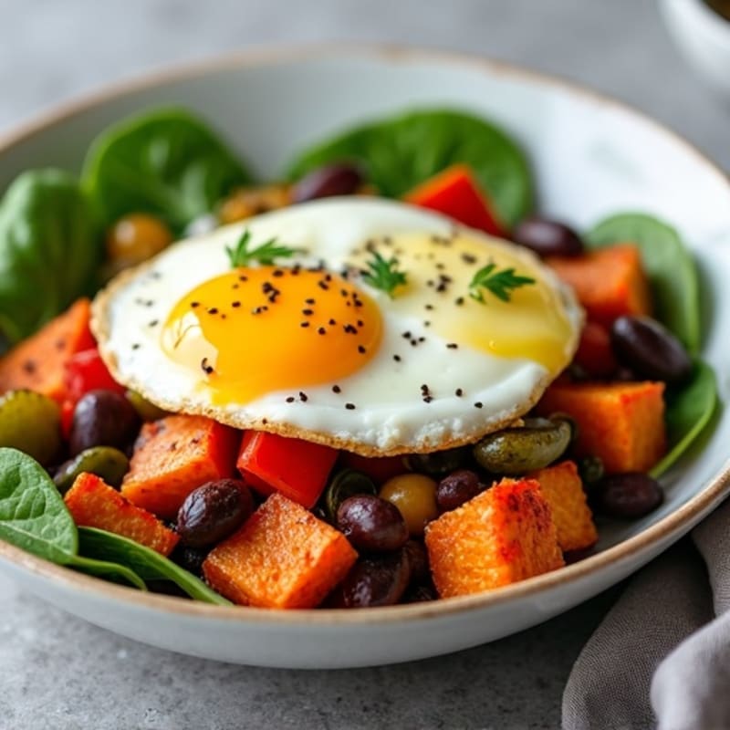 Protein-Packed Sweet Potato Hash with Eggs