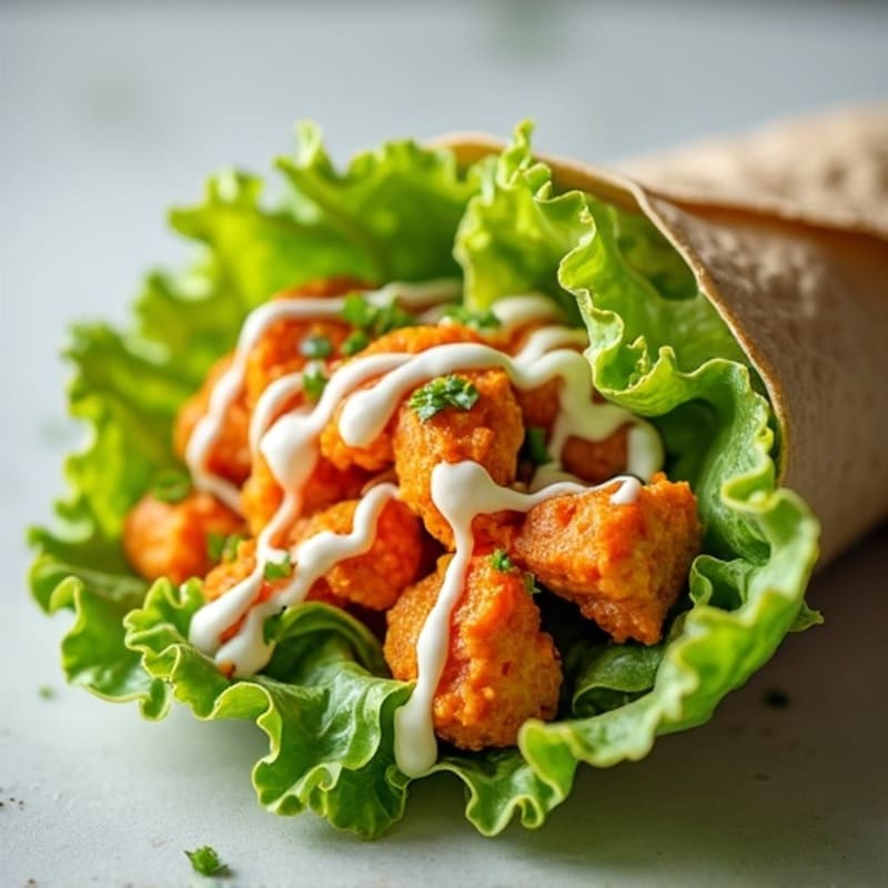 Spicy Buffalo Ranch Chicken Lettuce Wrap