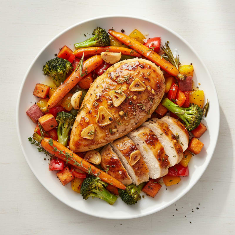 Garlic Herb Roasted Chicken with Vegetables
