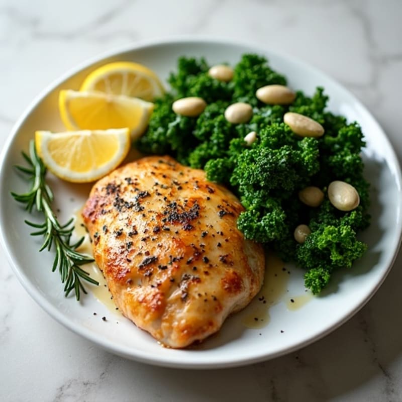 Herb-Roasted Chicken and Crispy Kale Salad