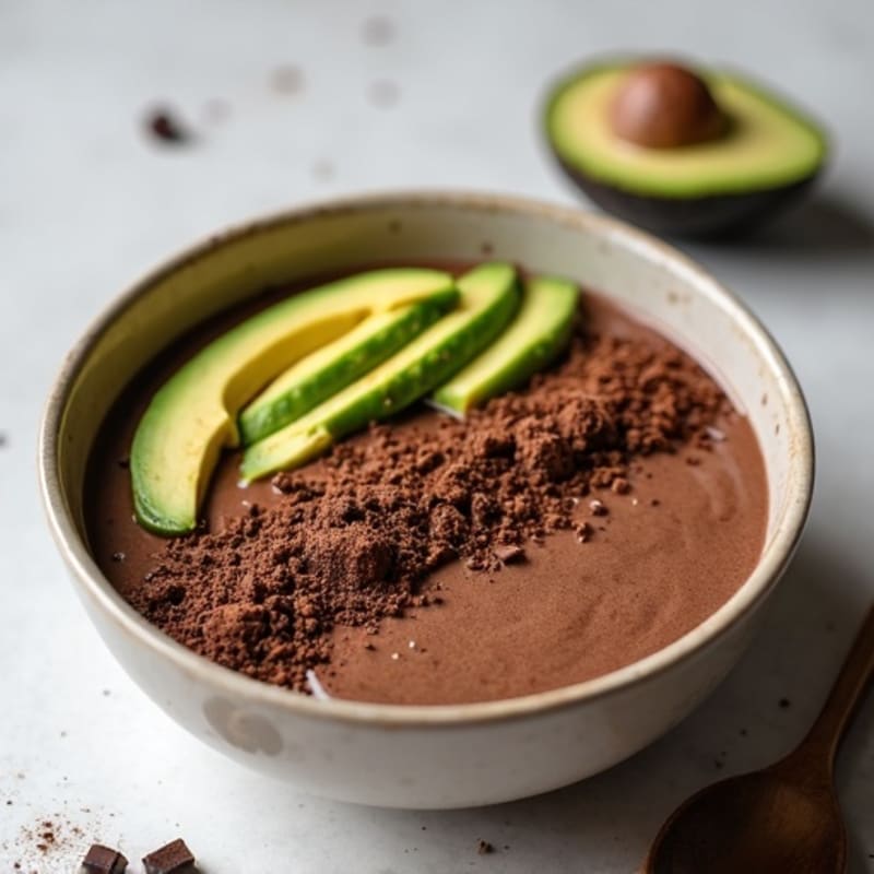Creamy Dark Chocolate Avocado Protein Bowl