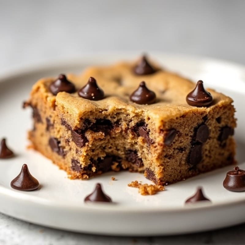 Protein-Packed Almond Flour Chocolate Chip Cookie Cake