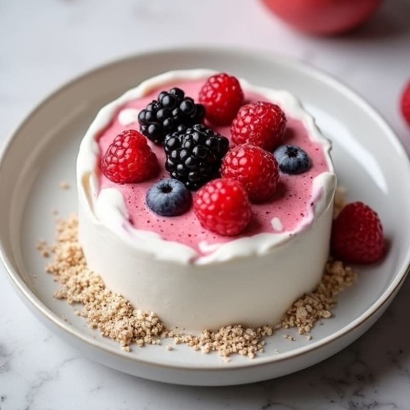 Greek Yogurt Protein Mousse with Berries