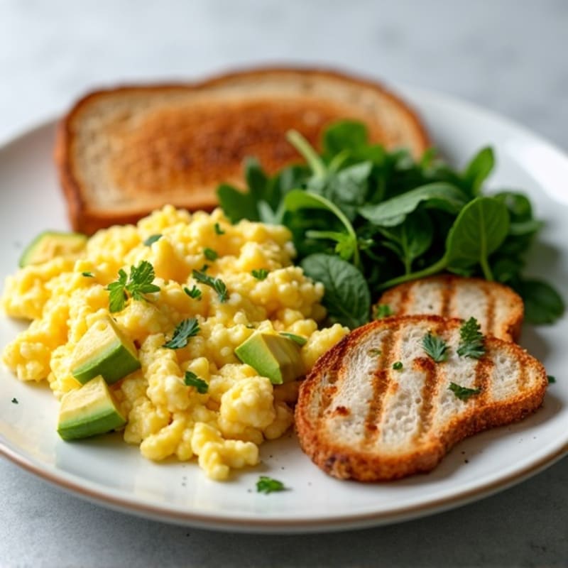 Scrambled Egg Whites with Spinach and Grilled Chicken