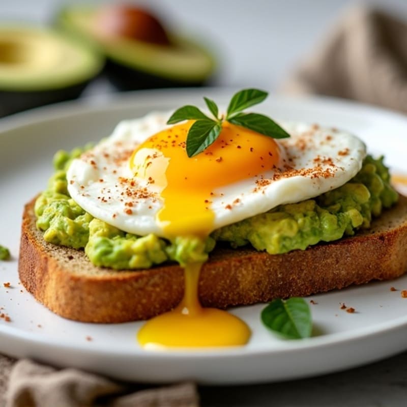 Creamy Avocado Toast with Jammy Egg and Everything Bagel Spice