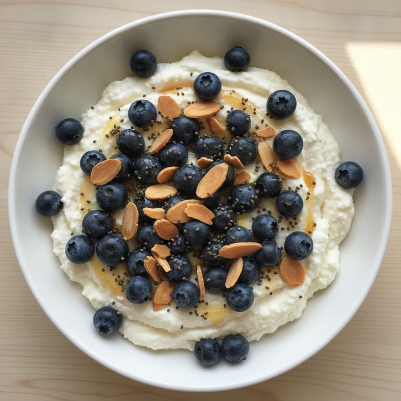 Silky Greek Yogurt Protein Pudding with Berries
