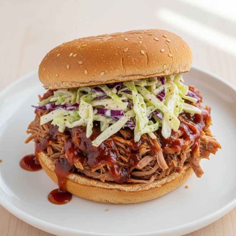 Barbecue Pulled Pork Sandwich with Slaw
