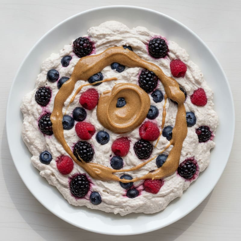 Greek Yogurt Protein Mousse with Mixed Berries