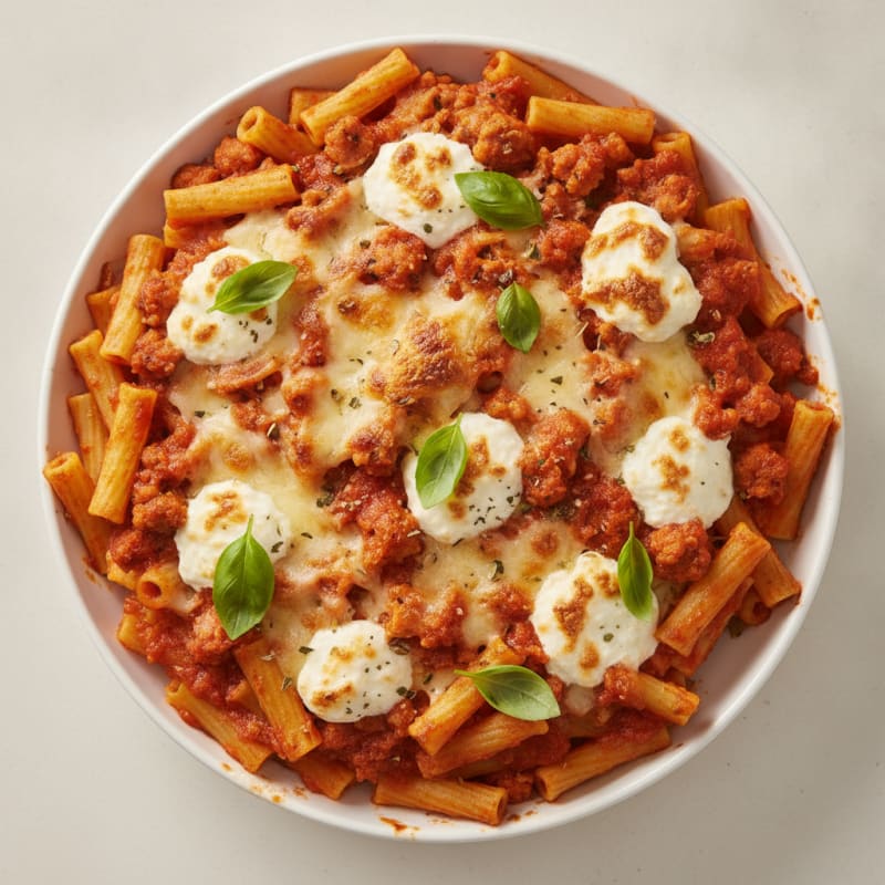 Classic Baked Ziti with Ricotta