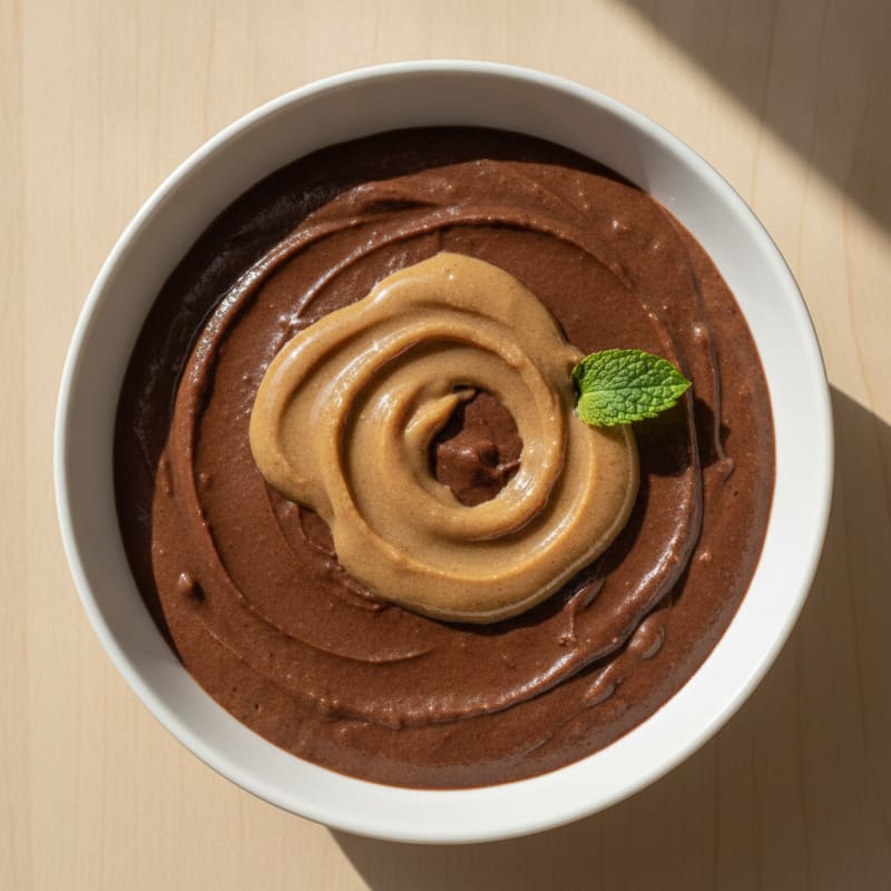 Creamy Chocolate Protein Pudding with Almond Butter