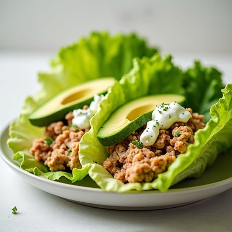 Creamy Avocado Turkey Lettuce Wrap