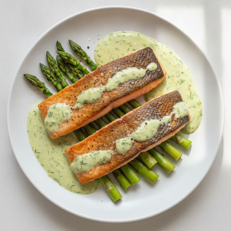 Pan-Seared Salmon with Lemon-Dill Sauce
