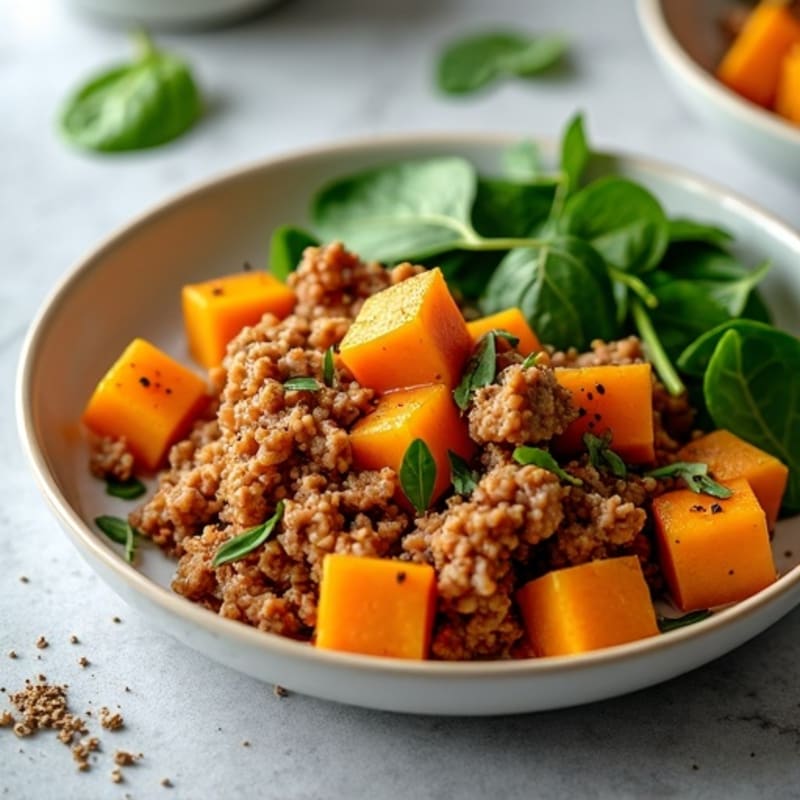 Maple-Glazed Butternut Squash Turkey Skillet
